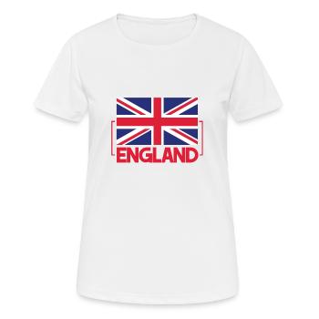 Angleterre - T-shirt respirant Femme - blanc - Devant - AI Model Female 172 dark (172cm)
