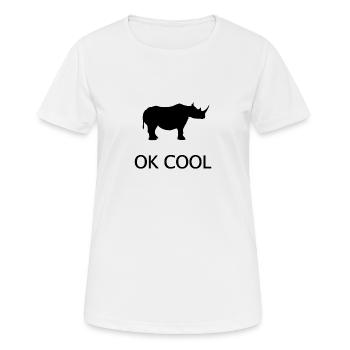 Ok cool - T-shirt respirant Femme - blanc - Devant - AI Model Female 172 dark (172cm)