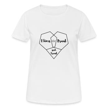 J’ai la fiancée qui ose #JGA - T-shirt respirant Femme - blanc - Devant - AI Model Female 172 dark (172cm)