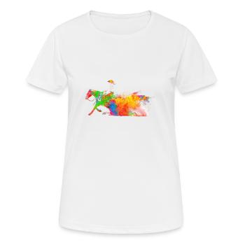 riding western riding - Women's Breathable T-Shirt - white - Front - AI Model Female 172 dark (172cm)