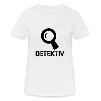 Detektiv Lupe weiß - Frauen T-Shirt atmungsaktiv - Weiß - Vorne - AI Model Female 172 dark (172cm)