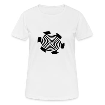 Spirale Hypnose hypnotisch halluzination - Frauen T-Shirt atmungsaktiv - Weiß - Vorne - AI Model Female 172 dark (172cm)