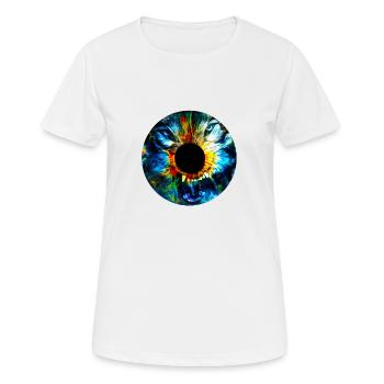 Œil du loup - T-shirt respirant Femme - blanc - Devant - AI Model Female 172 dark (172cm)