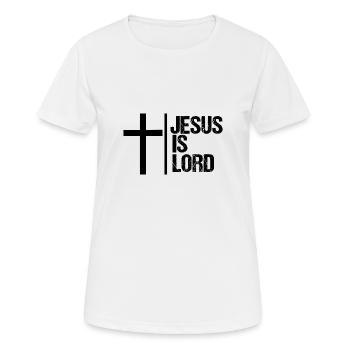 Jesus is Lord Lord Jesus Christ Gift Bible - Women's Breathable T-Shirt - white - Front - AI Model Female 172 dark (172cm)
