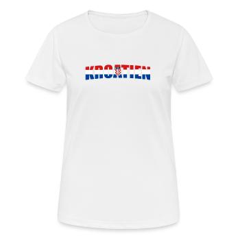 Kroatien - Frauen T-Shirt atmungsaktiv - Weiß - Vorne - AI Model Female 172 dark (172cm)