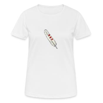 Cadeau chemise plume indien - T-shirt respirant Femme - blanc - Devant - AI Model Female 172 dark (172cm)