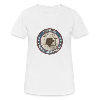 drums drums - Women's Breathable T-Shirt - white - Front - AI Model Female 172 dark (172cm)