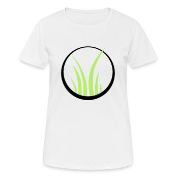 gras gras gras rasen logo - Frauen T-Shirt atmungsaktiv - Weiß - Vorne - AI Model Female 172 dark (172cm)
