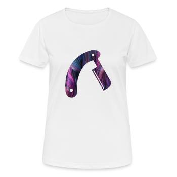 Barber Knife - Women's Breathable T-Shirt - white - Front - AI Model Female 172 dark (172cm)