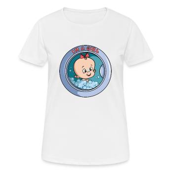 Baby girl - Frauen T-Shirt atmungsaktiv - Weiß - Vorne - AI Model Female 172 dark (172cm)