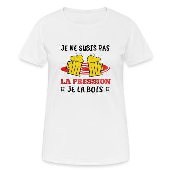 Apéro Shirt - Apéritif Cadeau - T-shirt respirant Femme - blanc - Devant - AI Model Female 172 dark (172cm)