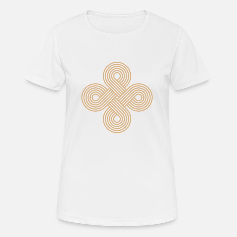 Infinite Circle Vortex Pattern Gold - Women's Breathable T-Shirt - white