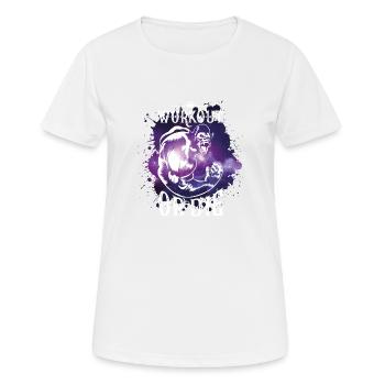 Puissance d'entraînement de gym de gorille - T-shirt respirant Femme - blanc - Devant - AI Model Female 172 dark (172cm)