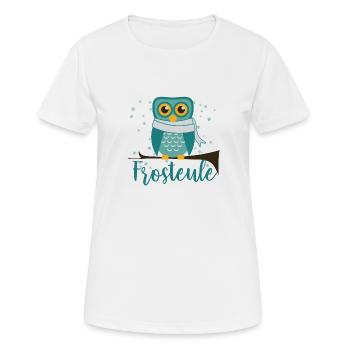 Frosteule süss kalt frost Eule - Frauen T-Shirt atmungsaktiv - Weiß - Vorne - AI Model Female 172 dark (172cm)