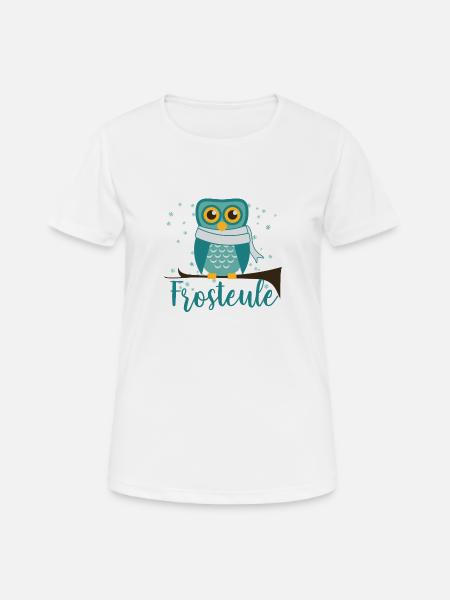 Frosteule süss kalt frost Eule - Frauen T-Shirt atmungsaktiv - Weiß
