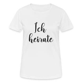 J'épouse des célibataires adieu - T-shirt respirant Femme - blanc - Devant - AI Model Female 172 dark (172cm)
