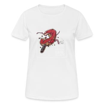 Table Tennis Quick Sport Earth Destroys Gift - Women's Breathable T-Shirt - white - Front - AI Model Female 172 dark (172cm)