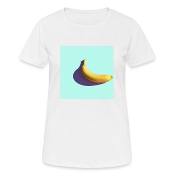 Abstrakte Banane Minimalismus Aquarell - Frauen T-Shirt atmungsaktiv - Weiß - Vorne - AI Model Female 172 dark (172cm)