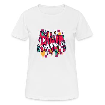 Peinture graffiti - T-shirt respirant Femme - blanc - Devant - AI Model Female 172 dark (172cm)
