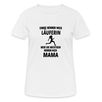 Laufen Läuferin Mama Mutter Geschenk - Frauen T-Shirt atmungsaktiv - Weiß - Vorne - AI Model Female 172 dark (172cm)