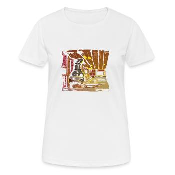 Forgeron forgeron fait main forge forge - T-shirt respirant Femme - blanc - Devant - AI Model Female 172 dark (172cm)