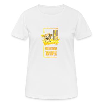 Blacksmith Smied Frau Wife Hot Scharf Heiß Couple - Frauen T-Shirt atmungsaktiv - Weiß - Vorne - AI Model Female 172 dark (172cm)