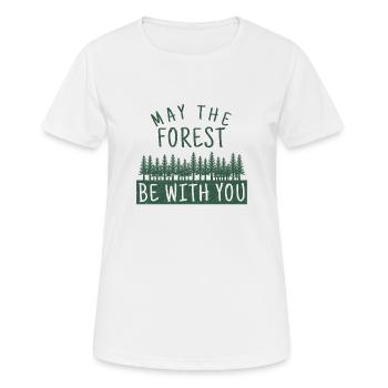Que la forêt soit avec toi - T-shirt respirant Femme - blanc - Devant - AI Model Female 172 dark (172cm)