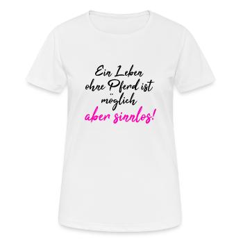 Horse sayings TShirt Horse Riding sayings Gift - Women's Breathable T-Shirt - white - Front - AI Model Female 172 dark (172cm)
