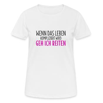 Horse sayings TShirt Horse Riding sayings Gift - Women's Breathable T-Shirt - white - Front - AI Model Female 172 dark (172cm)