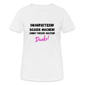 Horse sayings TShirt Horse Riding sayings Gift - Women's Breathable T-Shirt - white - Front - AI Model Female 172 dark (172cm)