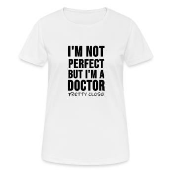 Doctor shirt doctors doctor student emergency doctor gift - Women's Breathable T-Shirt - white - Front - AI Model Female 172 dark (172cm)