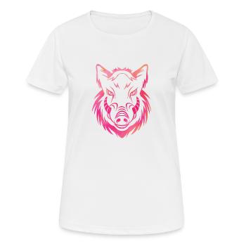 Sanglier Borsti Animalis - T-shirt respirant Femme - blanc - Devant - AI Model Female 172 dark (172cm)