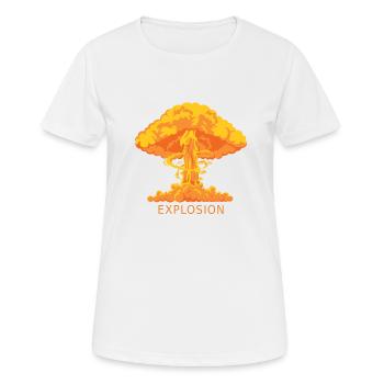 explosion - T-shirt respirant Femme - blanc - Devant - AI Model Female 172 dark (172cm)