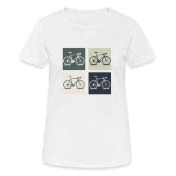 bicycle - Women's Breathable T-Shirt - white - Front - AI Model Female 172 dark (172cm)