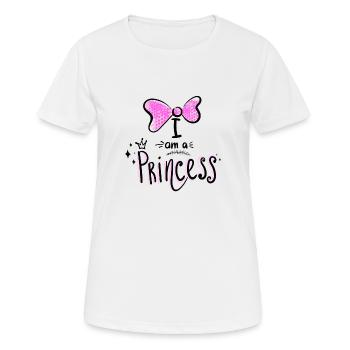 Je suis une princesse - T-shirt respirant Femme - blanc - Devant - AI Model Female 172 dark (172cm)