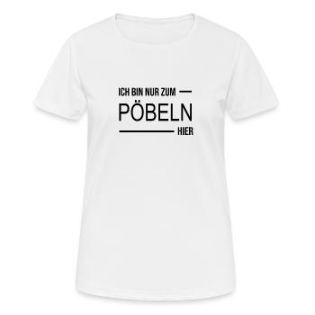 Je plaisante ici. - T-shirt respirant Femme - blanc - Devant - AI Model Female 172 dark (172cm)