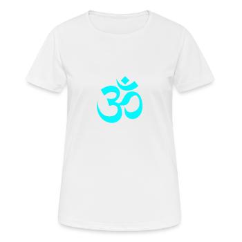 Om Zeichen Goa - Frauen T-Shirt atmungsaktiv - Weiß - Vorne - AI Model Female 172 dark (172cm)