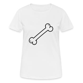 Dessin d'idée de cadeau chien symbole os - T-shirt respirant Femme - blanc - Devant - AI Model Female 172 dark (172cm)