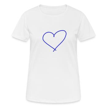 Blue heart gift idea gift idea - Women's Breathable T-Shirt - white - Front - AI Model Female 172 dark (172cm)