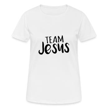 team jesus - Women's Breathable T-Shirt - white - Front - AI Model Female 172 dark (172cm)