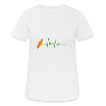 Karotten herzfrequenz Geschenk - Frauen T-Shirt atmungsaktiv - Weiß - Vorne - AI Model Female 172 dark (172cm)