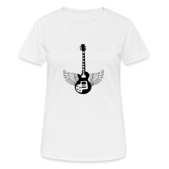 Gitarre - Frauen T-Shirt atmungsaktiv - Weiß - Vorne - AI Model Female 172 dark (172cm)