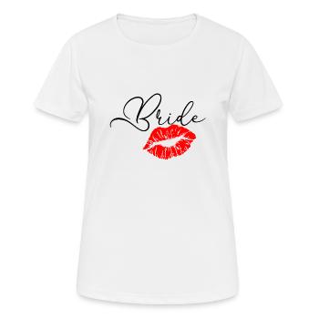 jeune mariée - T-shirt respirant Femme - blanc - Devant - AI Model Female 172 dark (172cm)