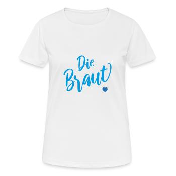 Die Braut - Frauen T-Shirt atmungsaktiv - Weiß - Vorne - AI Model Female 172 dark (172cm)