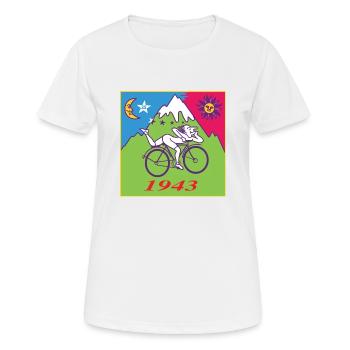 Albert Hofmann LSD 1943 Redesign - T-shirt respirant Femme - blanc - Devant - AI Model Female 172 dark (172cm)