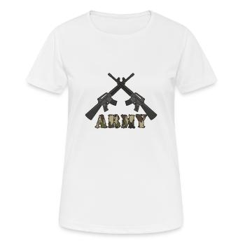 Arme militaire armée armée - T-shirt respirant Femme - blanc - Devant - AI Model Female 172 dark (172cm)