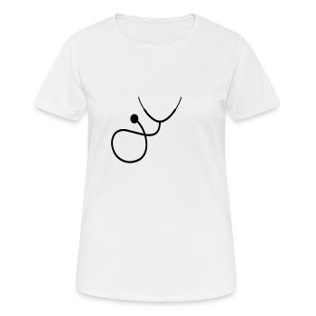 Docteur stéthoscope cadeau - T-shirt respirant Femme - blanc - Devant - AI Model Female 172 dark (172cm)