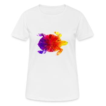 Farbige Schildkröte - Frauen T-Shirt atmungsaktiv - Weiß - Vorne - AI Model Female 172 dark (172cm)