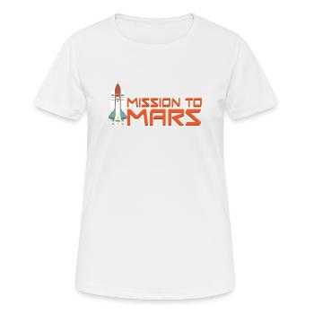 Mission sur Mars - T-shirt respirant Femme - blanc - Devant - AI Model Female 172 dark (172cm)