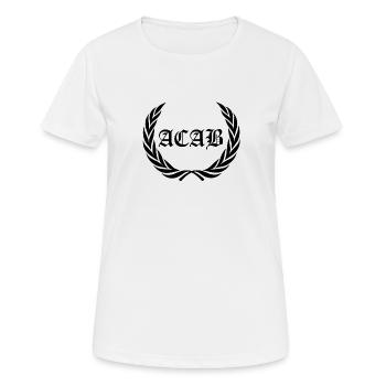 ACAB POLIZEI 1312 all cops are bastards bay loorbe - Frauen T-Shirt atmungsaktiv - Weiß - Vorne - AI Model Female 172 dark (172cm)